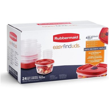 SET X 12 TÁPER HERMÉTICO DE ALIMENTOS RUBBERMAID - 5