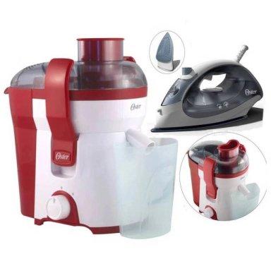 COMBO OSTER PLANCHA COMPACT AZUL NIEBLA GCSTBS5001+EXTRACTOR DE JUGOS FPSTJE316R - 1