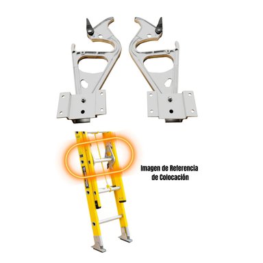 GANCHOS TRABAPELDAÑOS PARA ESCALERA TELESCOPICA (X 1 PAR)