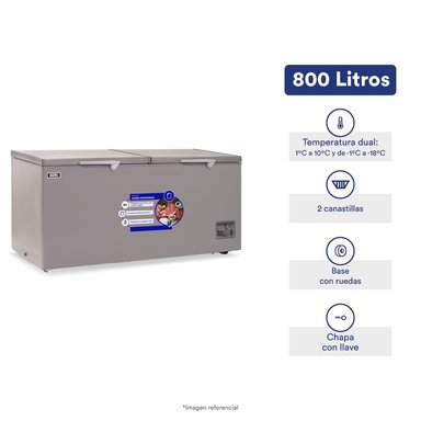 CONGELADOR DUAL ILUMI DE 800 LITROS