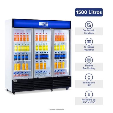 VISICOOLER FAN COOLING ILUMI 1500 LTS VITRINA REFRIGERADA