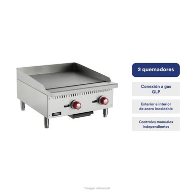 PLANCHA FREIDORA ILUMI A GAS DE 2 QUEMADORES - 1