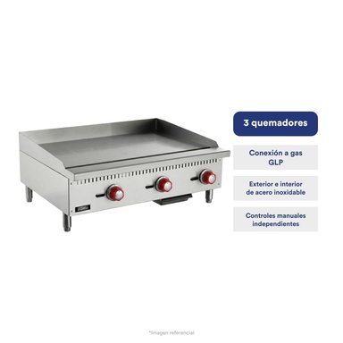 PLANCHA FREIDORA A GAS DE 3 QUEMADORES - 1