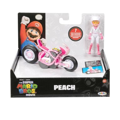 FIGURA SUPER MARIO BROS LA PELÍCULA - MARIO KART PEACH KART - 1
