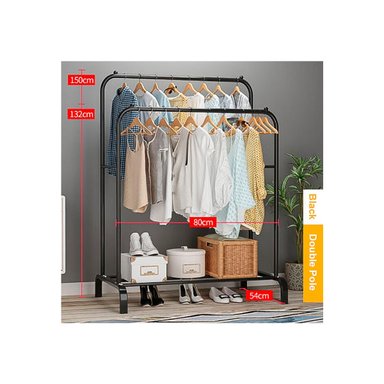 PERCHERO COLGADOR ORGANIZADOR ROPA ELEGANTE PREMIUM NEGRO MATE