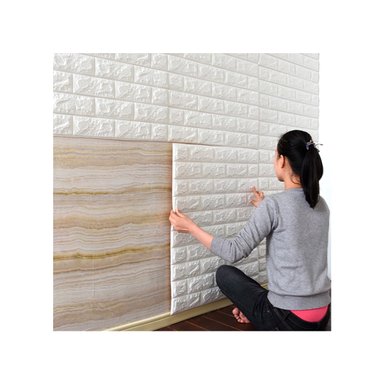 Pack De 05 Unidades Papel Mural En 3D Espuma Decorativa Adhesiva 78cm