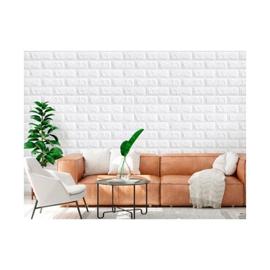 PAPEL GRETAIL ESTÁNDAR BLANCO MURAL 3D ESPUMA DECORATIVA ADHESIVA SET 10 UNIDADES