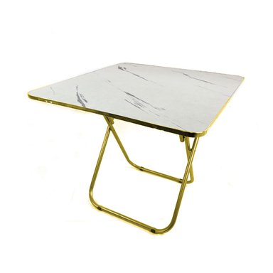 MESA GRETAIL 60X60CM MESITA BLANCA PLEGABLE MULTIUSO DORMITORIO SALA PLAYA