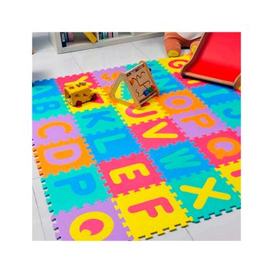 PISOS ALFOMBRA GOMA DIDACTICO EVA 10 PIEZAS 30CM LETRAS NÚMEROS