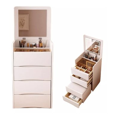 TOCADOR DE MAQUILLAJE CON ESPEJO TIPO TAPA ELEGANTE WJY074J1 - 1