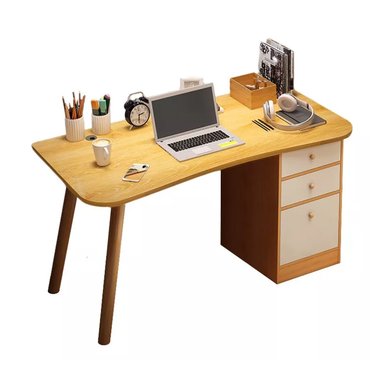 ESCRITORIO MODERNO VINTAGE 3 CAJONES MARRÓN CLARO ZZ42