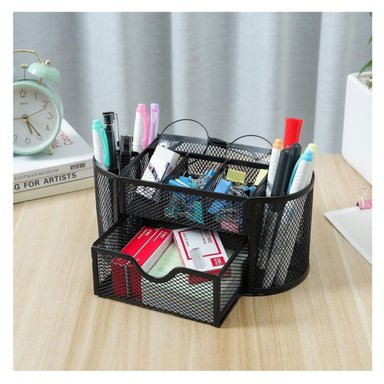 ORGANIZADOR DE ESCRITORIO ÚTILES PORTA LÁPICES METÁLICO W102