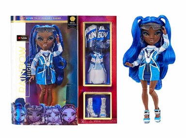 MUÑECA RAINBOW HIGH COCO VANDERBALT MODA AZUL COBALTO.