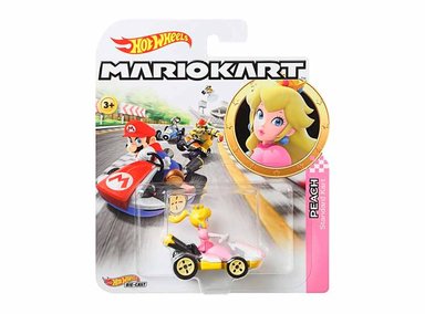 VEHÍCULO HOT WHEELS GBG28 MARIO KART 1:64 - PEACH FUNDIDO A PRESIÓN DE KART ESTÁNDAR