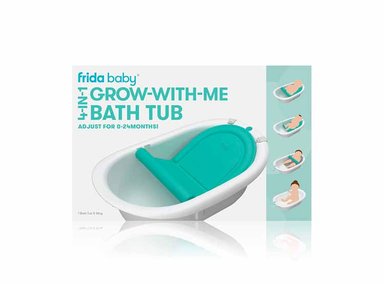 BAÑERA FRIDA BABY 4 EN 1 GROW-WITH-ME BLANCO TRANSFORMA LA BAÑERA INFANTIL EN ASIENTO DE BAÑO