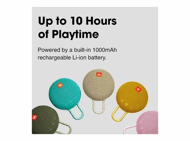 PARLANTE BLUETOOTH JBL PORTATIL IMPERMEABLE CLIP 3 ALTAVOZ DURADERO VERDE - 2
