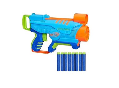 NERF ELITE JUNIOR EXPLORER - PISTOLA DE ESPUMA DE JUGUETE FACIL - 1