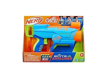 NERF ELITE JUNIOR EXPLORER - PISTOLA DE ESPUMA DE JUGUETE FACIL - 2