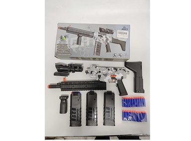 LANZADOR NERF DARDOS ESPUMA CON ALCANCE 100 BALAS SUAVEAS - 1