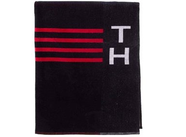 TOALLA PLAYA TOMMY HILFIGER NEGRO PISCINA SPA TERRY