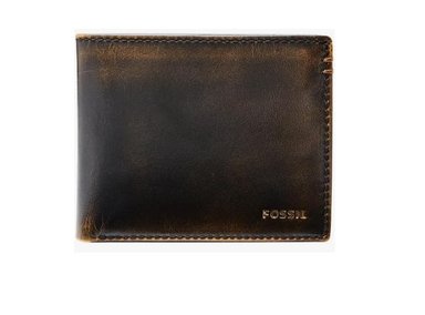 BILLETERA FOSSIL MARRÓN HOMBRE
