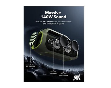 PARLANTE SOUNDCORE PORTATIL BOOM 2 PLUS - 2