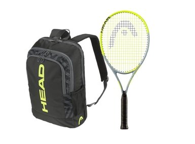 RAQUETA TENIS HEAD GRIS NANO TITANIUM TOUR PRO CON MOCHILA 4 3/8¨