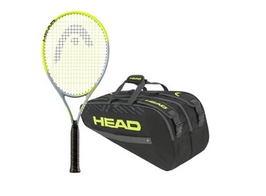RAQUETA TENIS HEAD GRIS NANO TITANIUM TOUR PRO CON BOLSO 6R M 4 3/8¨