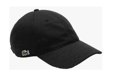 GORRA LACOSTE SARGA ALGODON NEGRO