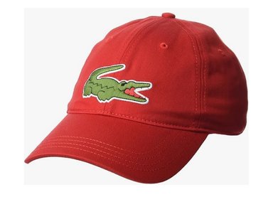 GORRA LACOSTE SARGA ALGODON ROJO