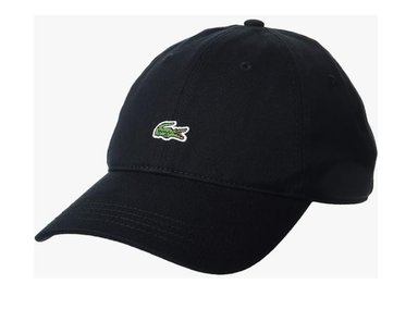 GORRA LACOSTE SARGA ALGODON NEGRO
