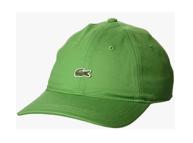 GORRA LACOSTE SARGA ALGODON VERDE