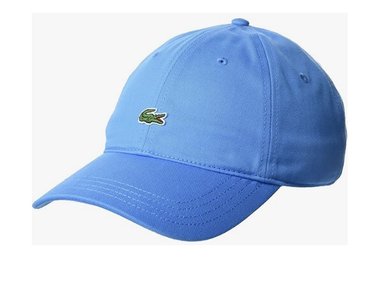 GORRA LACOSTE SARGA ALGODON CELESTE