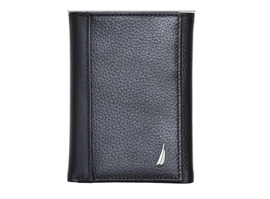 BILLETERA NAUTICA CUERO NEGRO TRIPLE RFID HOMBRE