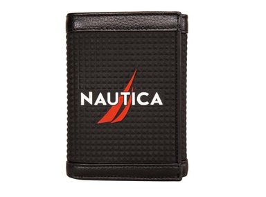 BILLETERA NAUTICA CUERO NEGRO TRIPLE RFID HOMBRE