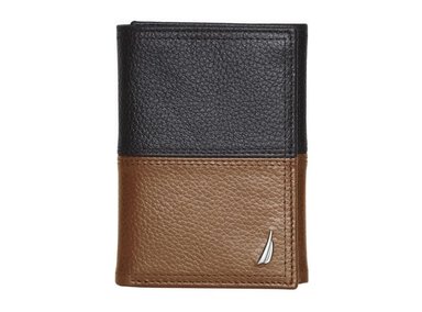 BILLETERA NAUTICA CUERO MULTICOLOR TRIPLE RFID HOMBRE