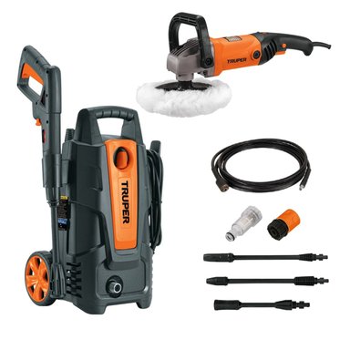 COMBO HIDROLAVADORA TRUPER + PULIDORA NARANJA