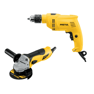 COMBO TALADRO 550W + AMOLADORA 700W PRETUL