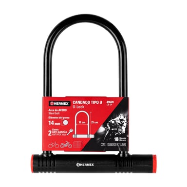 CANDADO RIGIDO TIPO 'U' DE 14MM HERMEX 49620 - 4