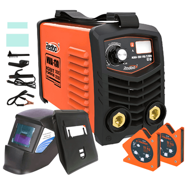 COMBO REDBO SOLDADORA 130A + MÁSCARA + 2 ESCUADRA MAGNÉTICA TRUPER