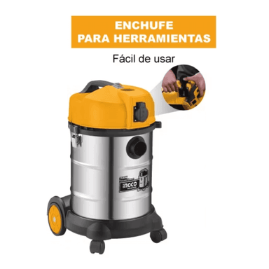 ASPIRADORA 30 LITROS 1400W INDUSTRIAL INGCO - 2