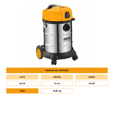 ASPIRADORA 30 LITROS 1400W INDUSTRIAL INGCO - 6