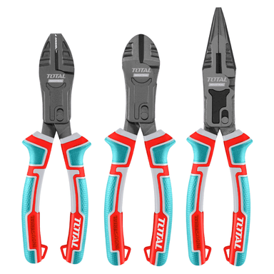 SET ALICATES UNIVERSAL CORTE + PUNTA INDUSTRIAL TOTAL THT2CK231S 3 PIEZAS