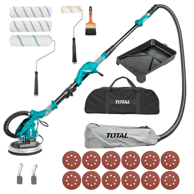 SET DE HERRAMIENTAS TOTAL LIJADORA COMBO PARED + TECHO 1050 WATTS + KIT ACABADO FINO TRUPER'