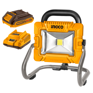 LAMPARA INGCO CWLI20258 20W REFLECTOR TRABAJO PORTÁTIL + BATERIA 2AH Y CARGADOR