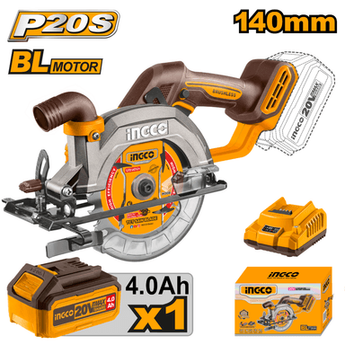 SIERRA CIRCULAR 140MM + BATERIA 4AH Y CARGADOR INGCO - 2