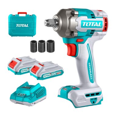 LLAVE IMPACTO TOTAL TIWLI2040 20 V 400 NM + 2 BATERÍAS 2AH