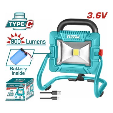 LAMPARA REFLECTOR TOTAL TRLF4415 TURQUESA 10W PORTÁTIL - 2