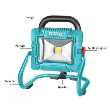 LAMPARA REFLECTOR TOTAL TRLF4415 TURQUESA 10W PORTÁTIL - 3