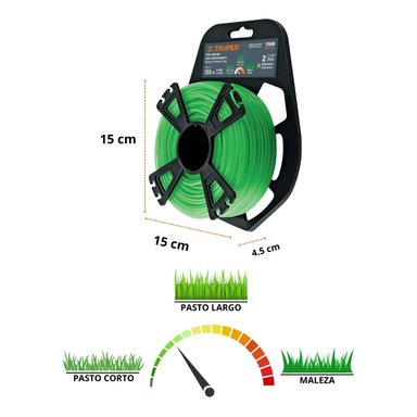 SET DE HERRAMIENTAS TRUPER DESBROZADORA MOTOGUADAÑA 2HP + ESCOBA + HILOS - 4
